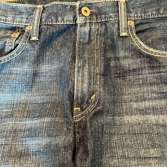 LEVI STRAUSS BLUE JEANS #569 W 34 L 34 100% COTTON MACHINE WASH COLD DRY MEDIUM - Picture 10 of 13